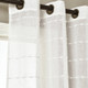 New - Set of 2 (108"x38") Farmhouse Textured Grommet Sheer Window Curtain Panels White - Lush Décor