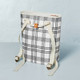 New - Soft-Sided 20can/19qt Plaid Backpack Cooler - Black/Gray/White - Hearth & Hand with Magnolia