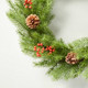 New - 20" Pine & Winterberry Seasonal Faux Wreath with Pinecones Green/Red/Brown - Hearth & Hand with Magnolia