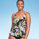 New - Women's Tropical Print Underwire V-Neck Tankini Top- Kona Sol Multi S