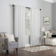 New - 108"x50" Amherst Velvet Noise Reducing Thermal Back Tab Extreme 100% Blackout Curtain Panel Off White - Sun Zero