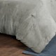 Open Box 2pc Twin/Twin XL Plush Stripe Comforter Set Gray - Lush Décor