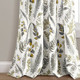 New - Set of 2 (84"x52") Devonia Allover Light Filtering Window Curtain Panels Yellow/Gray - Lush Décor