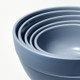 New - 5pc Earthenware Ceramic Mixing Bowl Set Blue - Figmint