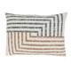 New - 14"x20" Oversize Linear Luxury Geometric Lines Poly Filled Lumbar Throw Pillow Ivory - Saro Lifestyle