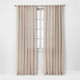 New - 108"x54" Linen Light Filtering Window Curtain Panel Natural - Threshold