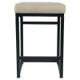 Open Box Open Back Metal Counter Height Barstool Natural - HomePop