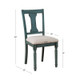 Open Box Reagan Slat Back Padded Side Chair Teal - Powell