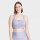 New - Women's Sculpt High Support Zip-Front Sports Bra - All In Motion Lilac Purple 34C