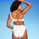 Women's Ribbed One Shoulder Cut Out One Piece Swimsuit - Shade & Shore Off-White S
