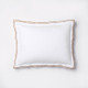 King Double Flange Merrow Stitch Comforter & Sham Set White/Camel - Threshold designed with Studio McGee