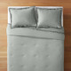 Open Box King Merrow Stitch Comforter & Sham Set Light Green/Gray - Threshold