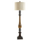 Open Box Toffee Wood Traditional Two-Tone Brown Swirled Floor Lamp - StyleCraft