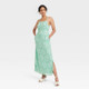 Women's Jacquard Maxi Slip Dress - A New Day™ Green L
