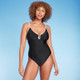 Women's Crepe U-Wire One Piece Swimsuit - Shade & Shore Black L