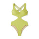 Women's Braided Strap Detail Monokini One Piece Swimsuit - Shade & Shore Olive Green M