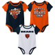 NFL Chicago Bears Infant Boys' AOP 3pk Bodysuit - 6-9M