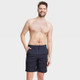 Men's 9" Striped Hybrid Swim Shorts - Goodfellow & Co Black 42