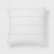 Euro Woven Stripe Decorative Throw Pillow White/Light Gray - Threshold