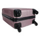 New - Skyline 3pc Hardside Checked Spinner Luggage Set - Rose Gold