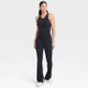 Women's High Neck Flare Long Active Bodysuit - JoyLab Black L