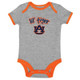NCAA Auburn Tigers Infant Boys' Short Sleeve 3pk Bodysuit Set - 3-6M