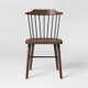 Open Box Delway Curved Back Mixed Material Dining Chair Walnut - Threshold