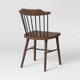 Open Box Delway Curved Back Mixed Material Dining Chair Walnut - Threshold
