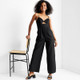 Women's Strappy Cut-Out Wide Leg Jumpsuit - Future Collective with Jenny K. Lopez Black 2