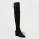 Women's Greta Tall Dress Boots - A New Day Black 6