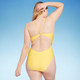 Women's V-Neck One Piece Swimsuit - Shade & Shore Yellow L