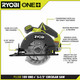 Like New -  RYOBI ONE+ 18V Cordless 2-Tool Combo Kit with Drill/Driver, Circular Saw, (2) 1.5 Ah Batteries, and Charger