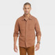 Men's Knit Shirt Jacket - Goodfellow & Co Dark Brown S