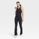 Women's High Neck Flare Long Active Bodysuit - JoyLab™ Black XXL