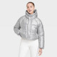 New - Women's Snowsport Puffer Jacket - All in Motion Metallic Silver L