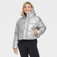 New - Women's Snowsport Puffer Jacket - All in Motion Metallic Silver L