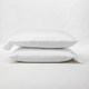 Open Box King 300 Thread Count Temperature Regulating Solid Pillowcase Set White - Casaluna