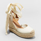 Women's Adriana Ankle Wrap Wedge Heels - Universal Thread™ Cream 9.5