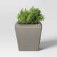 Open Box Large Square Ceramic Indoor Outdoor Planter Pot Charcoal Gray 9.84"x9.84" - Threshold designed with Studio McGee