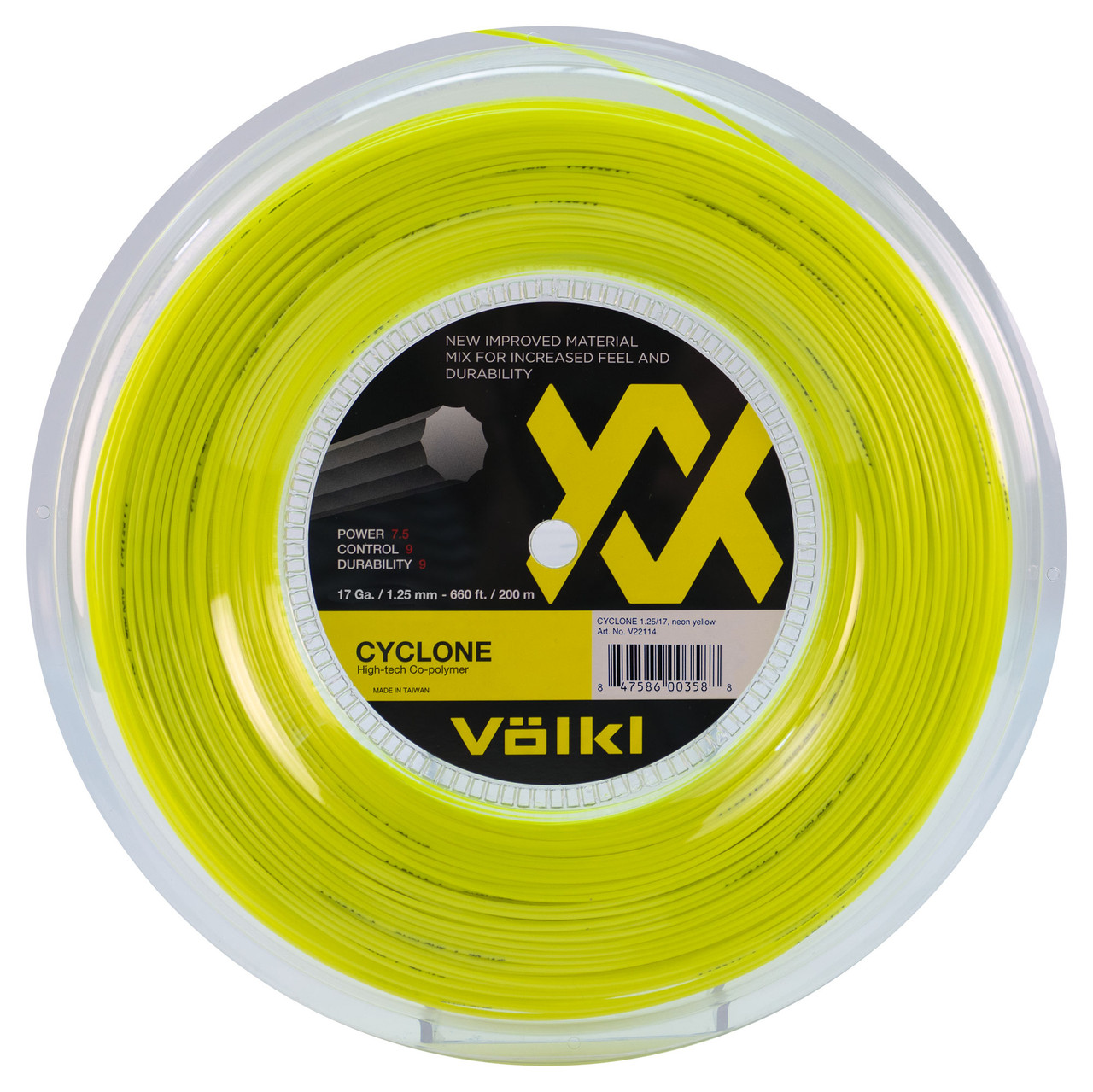 Volkl Cyclone 17 1.25mm 200M Reel - Racquet Depot UK