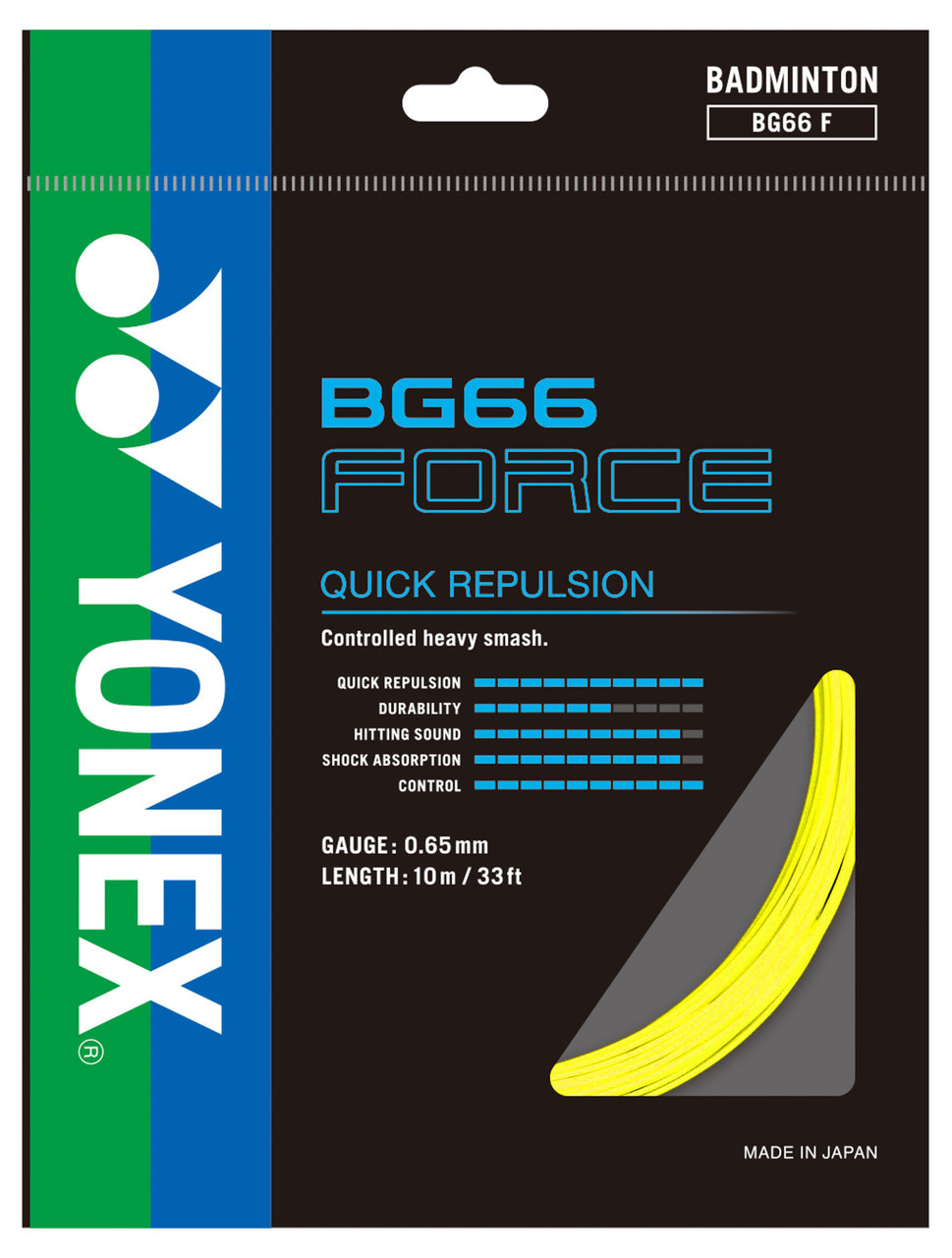 YONEX BG66 FORCE ホワイト 200m YONEX BG66 FORCE ホワイト 200m YONEX BG66 Force (0.65mm) BG66F