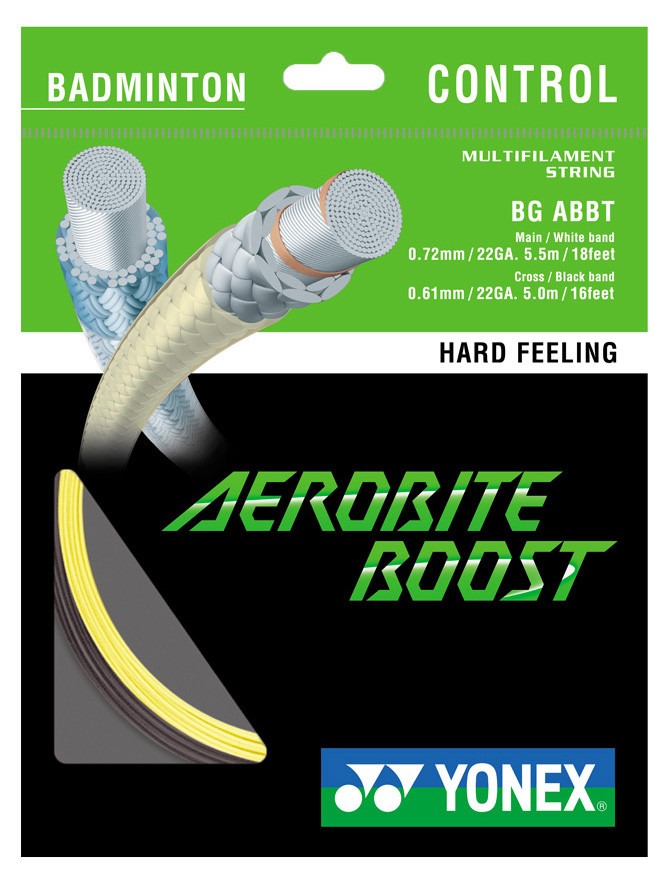 Yonex Aerobite Boost 0.72-0.61mm Badminton Hybrid Set - W & D Strings