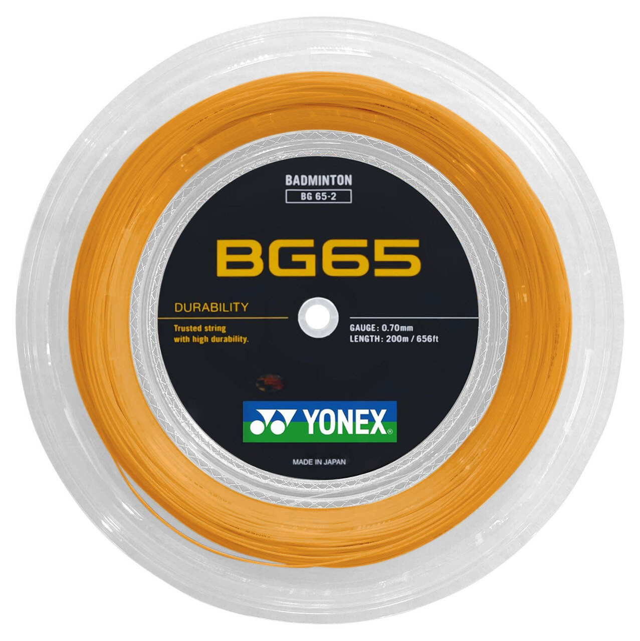 Yonex BG65 0.70mm Badminton 200M Reel - Racquet Depot UK