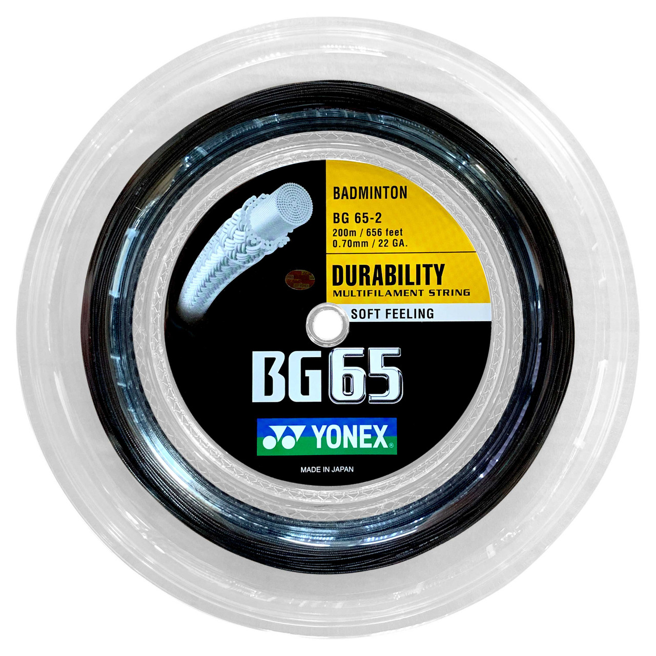 Yonex BG65 0.70mm Badminton 200M Reel - W & D Strings