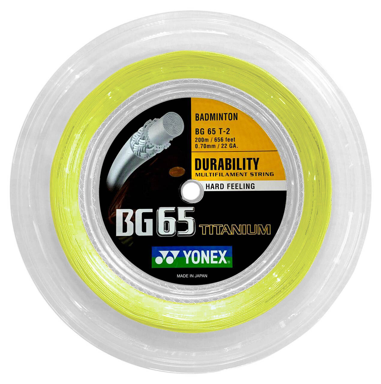 Yonex BG65Ti 0.70mm Badminton 200M Reel - W & D Strings