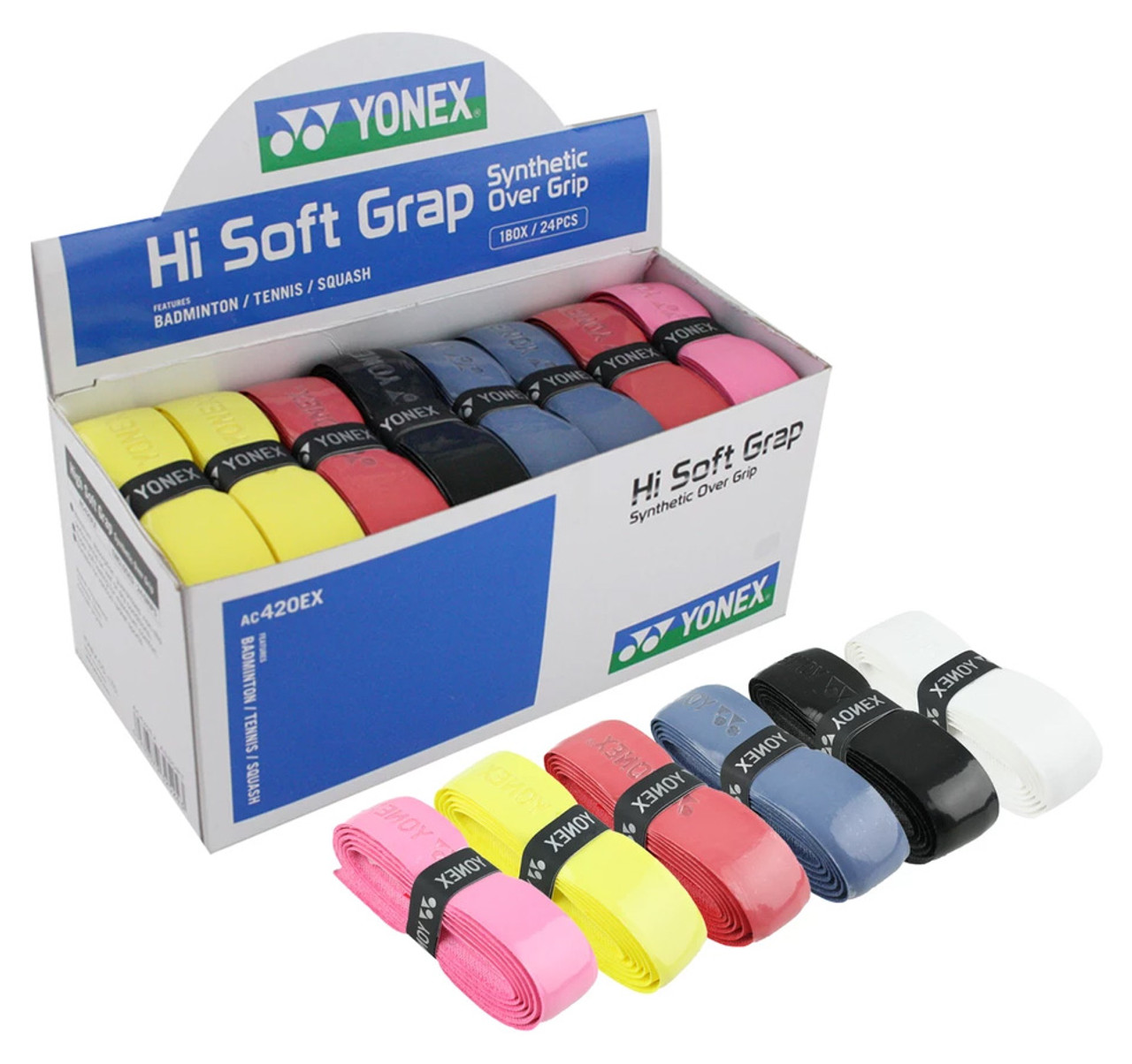 Yonex Hi Soft Grap PU Replacement Grip 24 Pack - W & D Strings