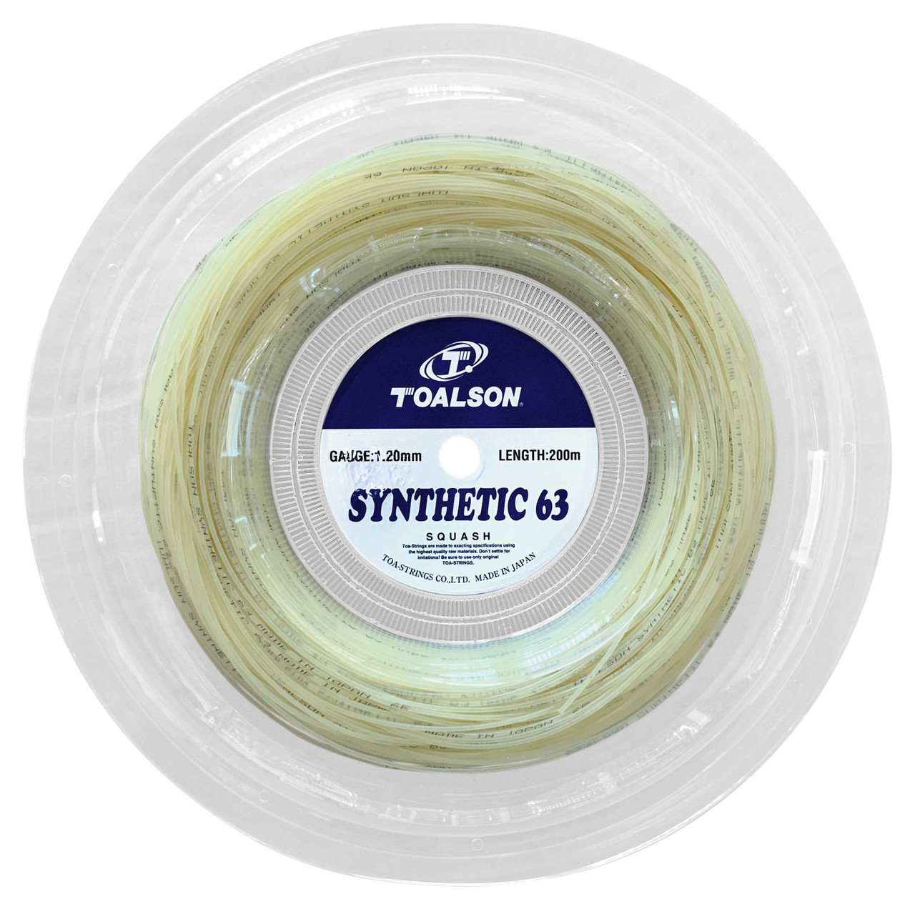 Toalson Synthetic 63 18 1.20mm Squash 200M Reel - W & D Strings