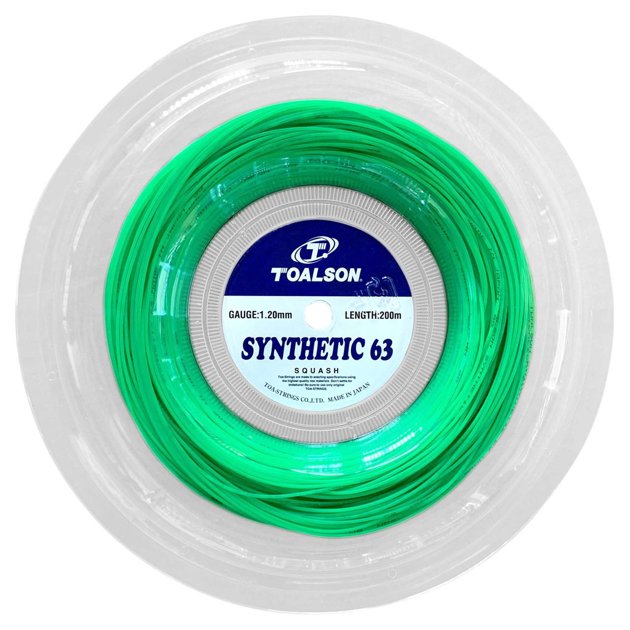 Toalson Synthetic 63 18 1.20mm Squash 200M Reel - W & D Strings