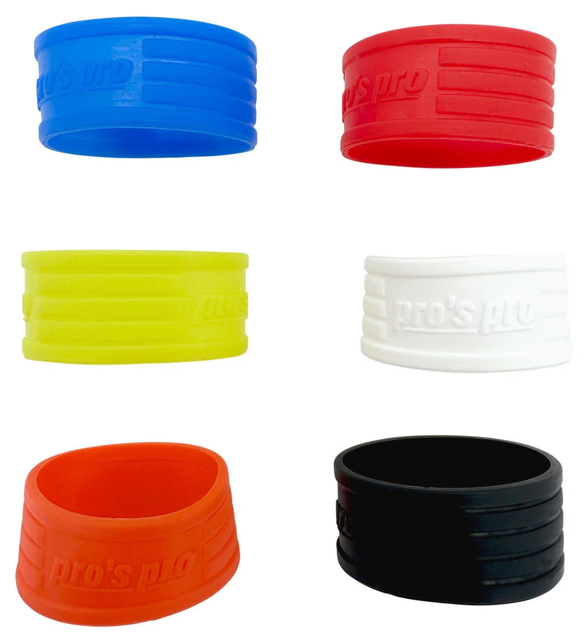 Lot De 6 Anneaux De Finition (grip) Pour Raquette De Tennis – Multicolore, En Caoutchouc – Pour Remplacer L’embout De Manche - 10
