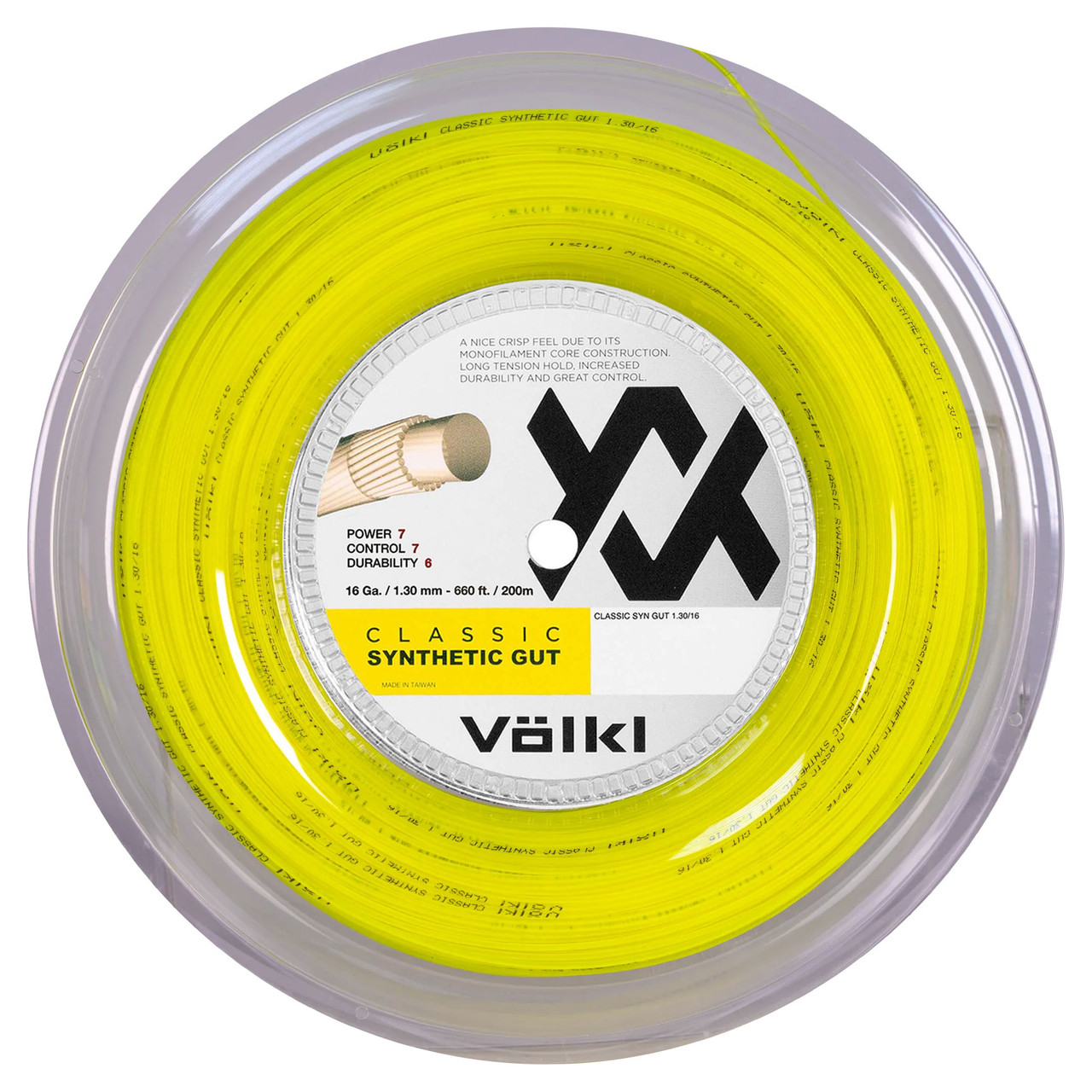 Volkl Classic Synthetic Gut 16 1.30mm 200M Reel - W & D Strings